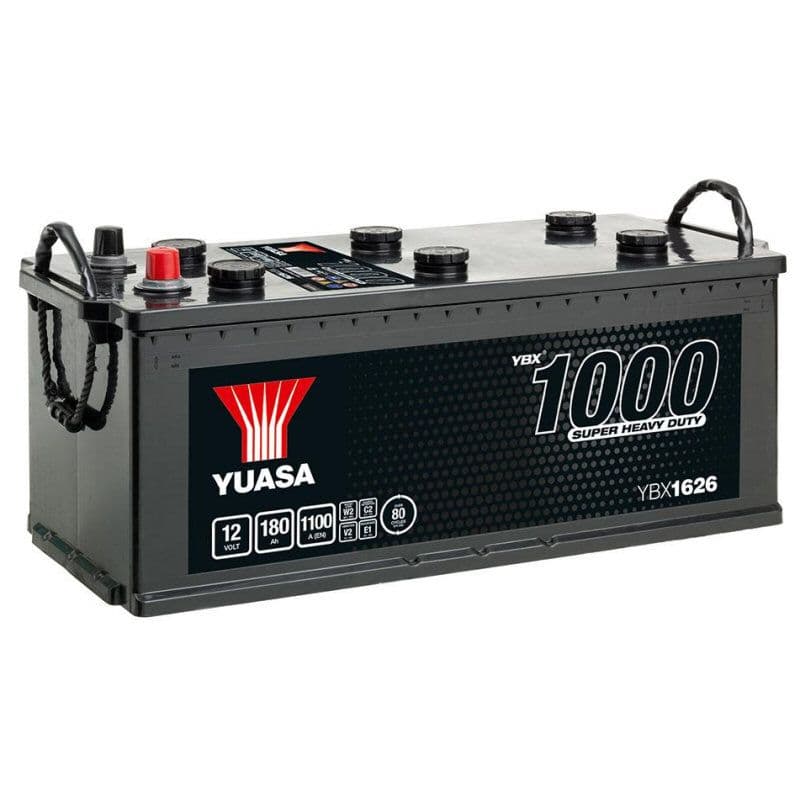 626HD 12V 180Ah 1100A Yuasa Cargo Heavy Duty Battery YBX1626