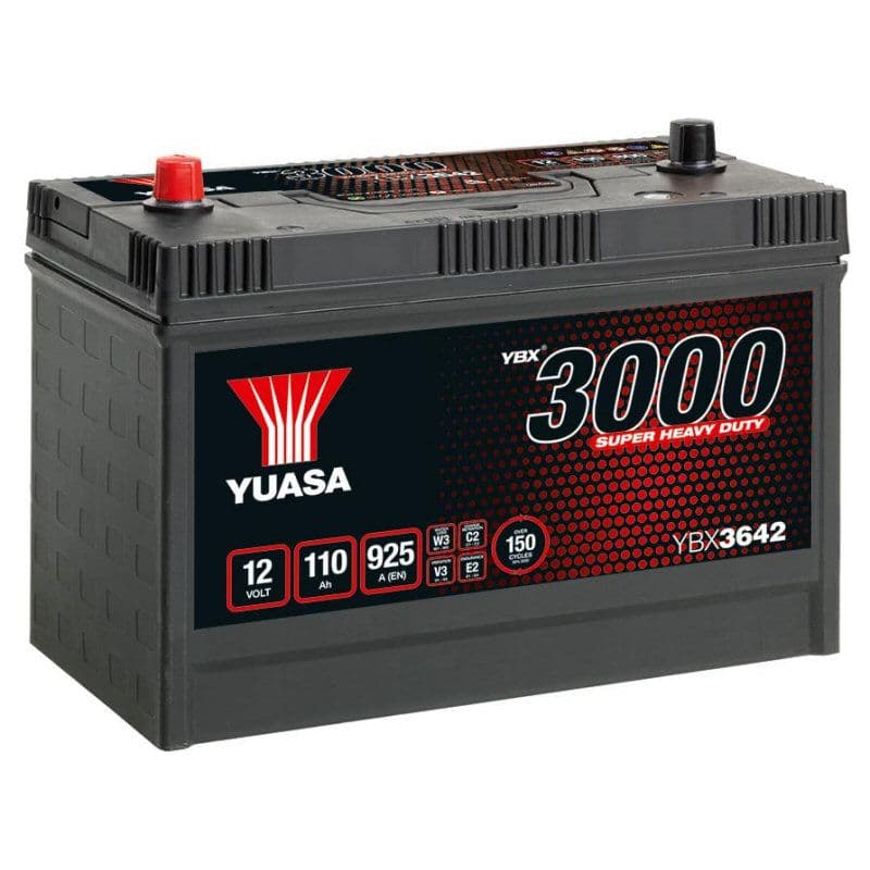 640SHD 12V 110Ah 925A Yuasa Cargo Super Heavy Duty Battery YBX3642