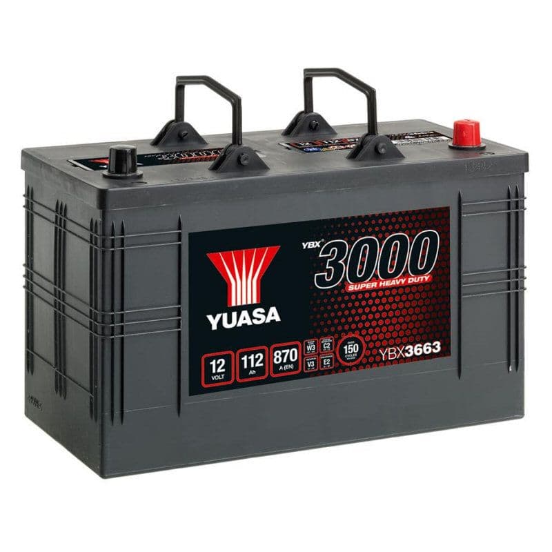 663SHD 12V 112Ah 870A Yuasa Cargo Super Heavy Duty Battery YBX3663