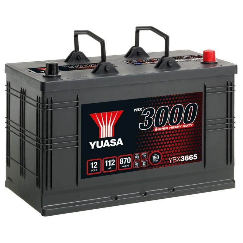 665SHD 12V 112Ah 870A Yuasa Cargo Super Heavy Duty Battery YBX3665