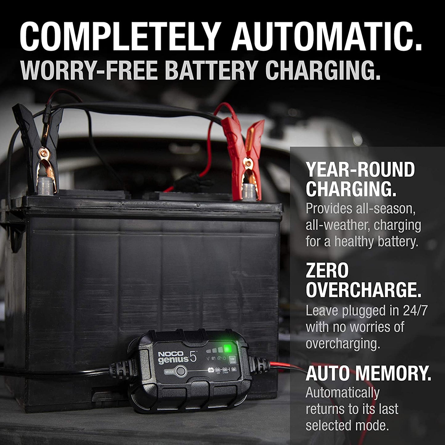 Noco Genius5 5 Amp Battery Charger, Maintainer, and Desulfator