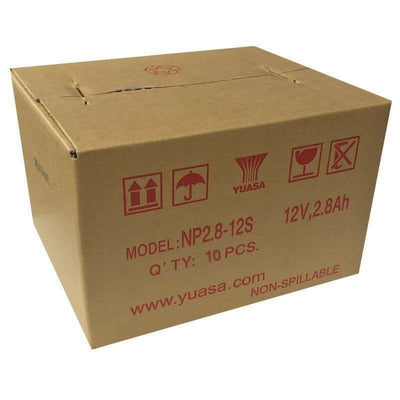 Yuasa NP2.8-12 Battery 12 Volt 2.8 Ah, bulk pack of 10 batteries to save money.