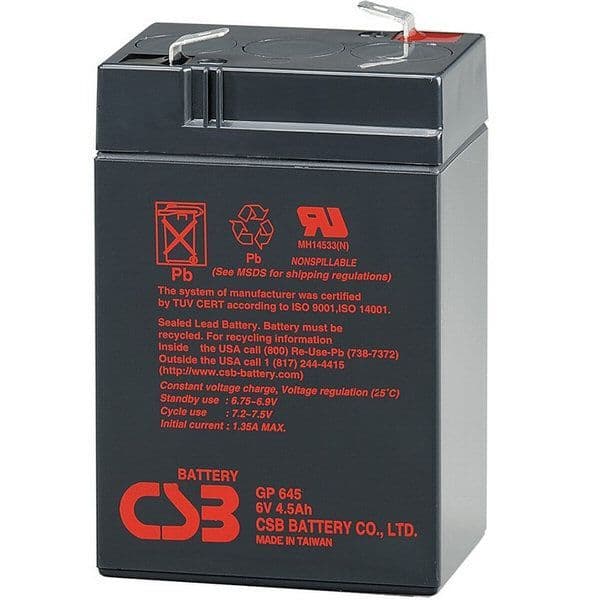 CSB GP645F1 battery 6V 4.5Ah