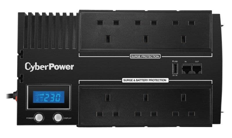 CyberPower BRICs LCD Line Interactive 1000va-600w AVR UPS BR1000ELCD-UK