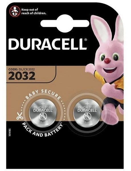 Duracell CR2032 Lithium Coin Cell Battery (2 Pack)