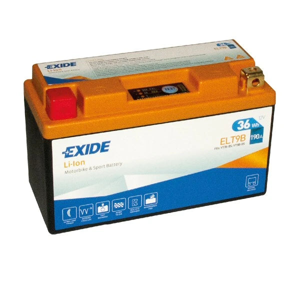 ELT9B Exide Li-Ion Lithium Motorbike Battery - Replaces YT9B-BS YT7B-BS