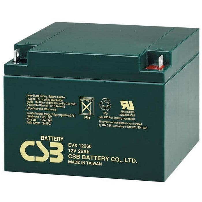 EVX12260 CSB Battery 12V 26Ah