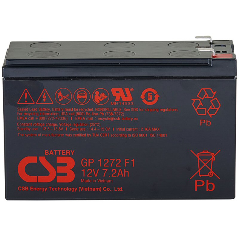 CSB GP1272 F1 battery 12V 7.2Ah