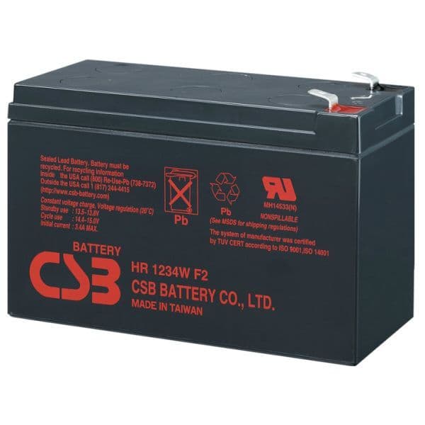 CSB HR1234W 12V 34W Sealed Lead Acid Battery