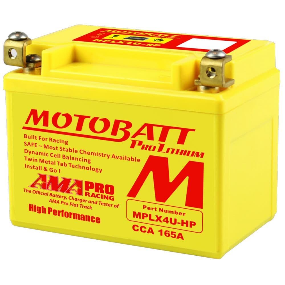 Lithium Motorcycle Battery MPLX4U-HP - Replaces YB4L-B YTX4L-BS YTZ5S YT4L-BS YB4L-A