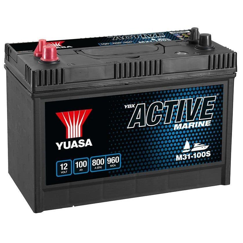 M31-100 12V 100Ah 800A Yuasa Marine Battery M31-100S