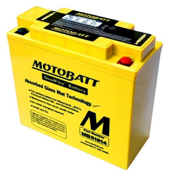 MB51814 Motobatt AGM Motorcycle Battery - Replaces 51913, 51814 and GEL12-19