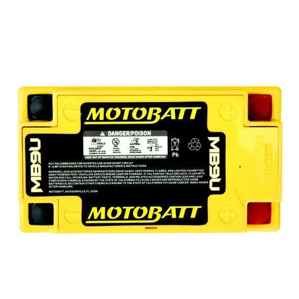 MB9U Motobatt AGM Motorcycle Battery - Replaces YB7A YB7L YB9 12N7 12N9