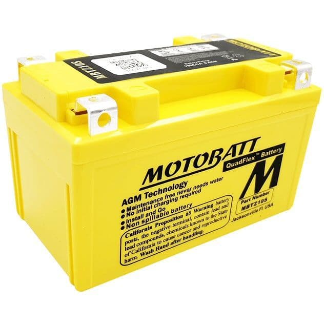 MBTZ10S Motobatt AGM Motorcycle Battery - Replaces YTZ10S YTX7ABS