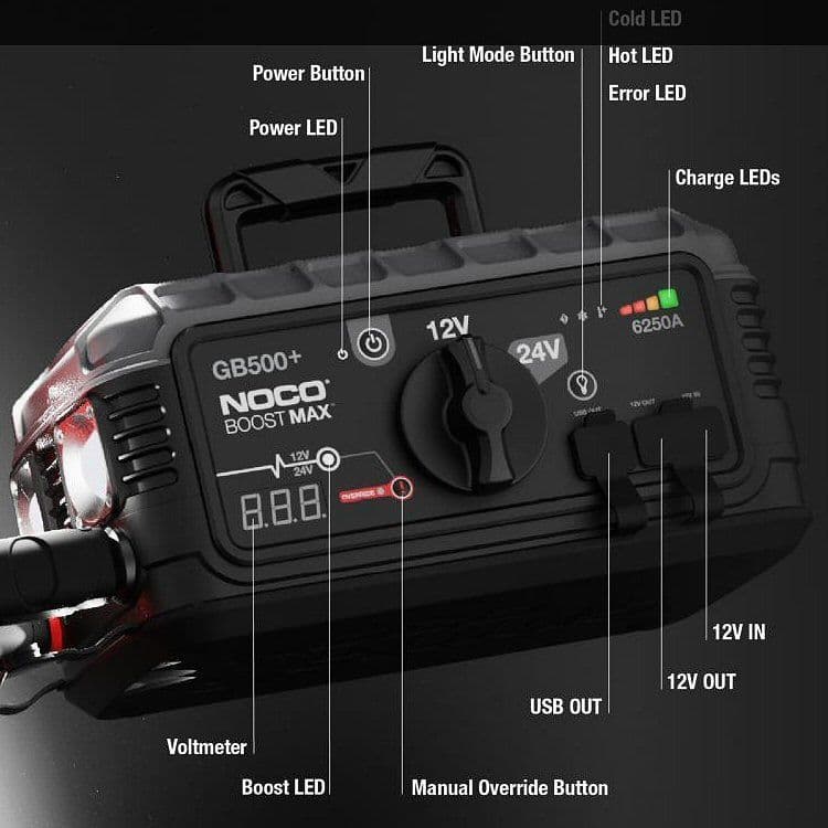 NOCO GB500+ Boost MAX 12v - 24v Lithium Jump Starter