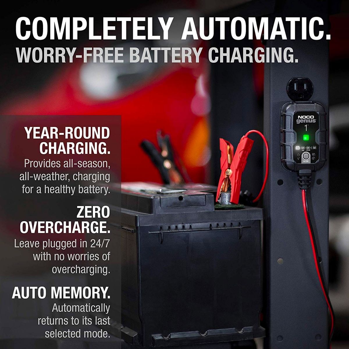 Noco Genius1 1 Amp Battery Charger, Maintainer, and Desulfator