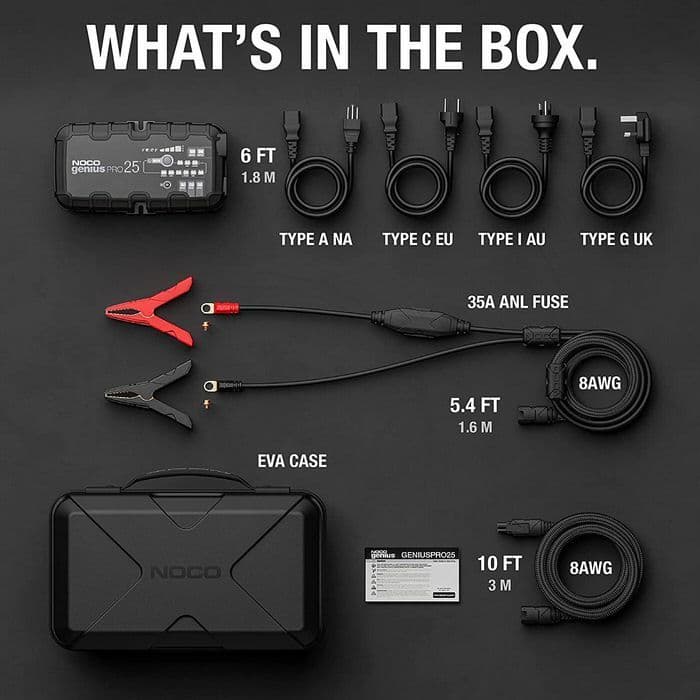 Noco GeniusPro25 25 Amp Battery Charger, Maintainer, and Desulfator