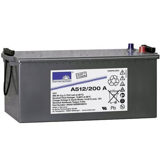 Sonnenschein A512-200A NGA5120200HS0CA Gel 12v 200Ah Battery