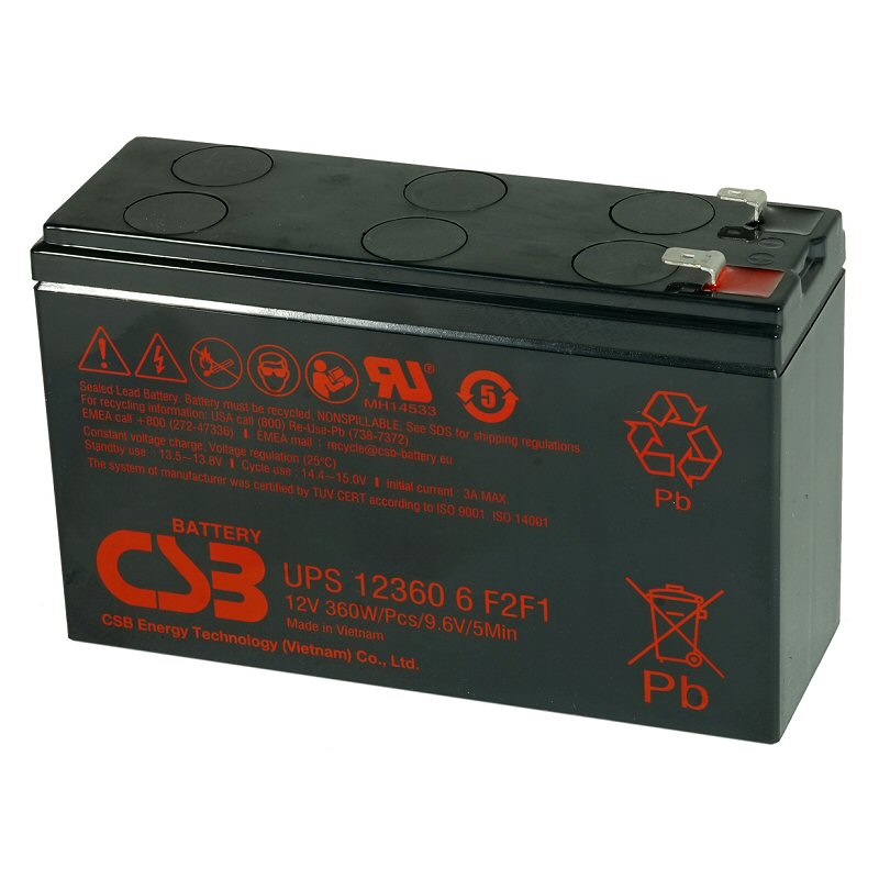 CSB UPS12360-6F2F1 UPS12360 Battery 12V 360W