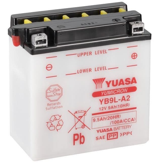 YB9L-A2 Yuasa Motorcycle Battery