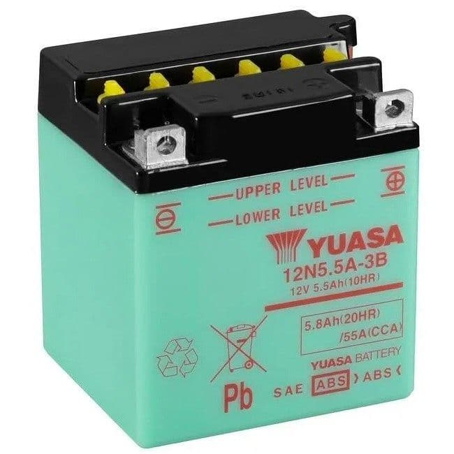 Yuasa 12N5.5A-3B Motorcycle Battery