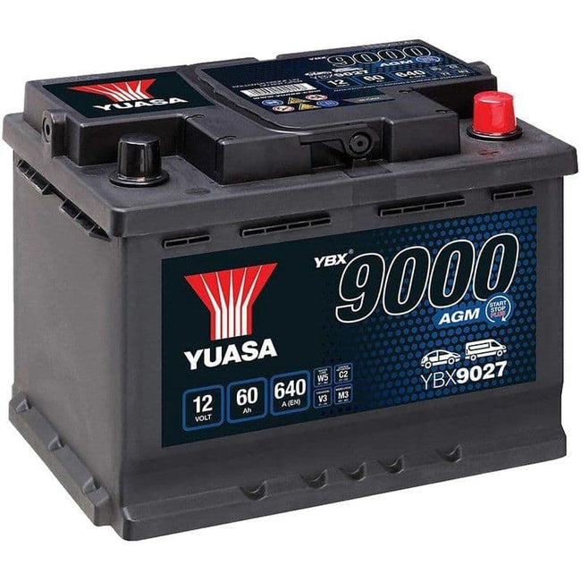 Yuasa YBX9027 AGM Start Stop Plus Battery 12v 60Ah 027AGM