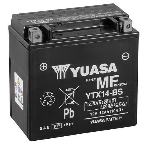 Yuasa YTX14-BS Motorcycle Battery