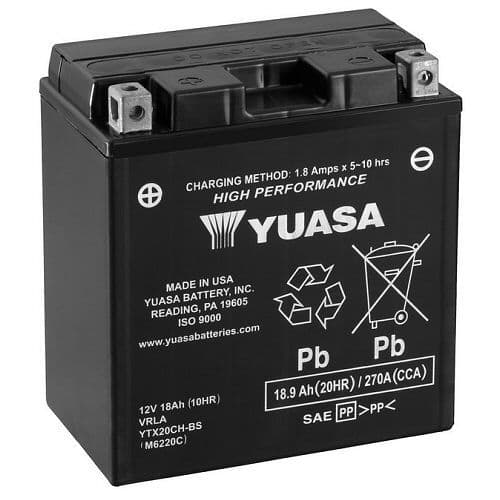 Yuasa YTX20CH-BS Motorcycle Battery