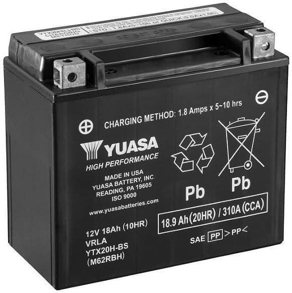 Yuasa YTX20H-BS Motorcycle Battery